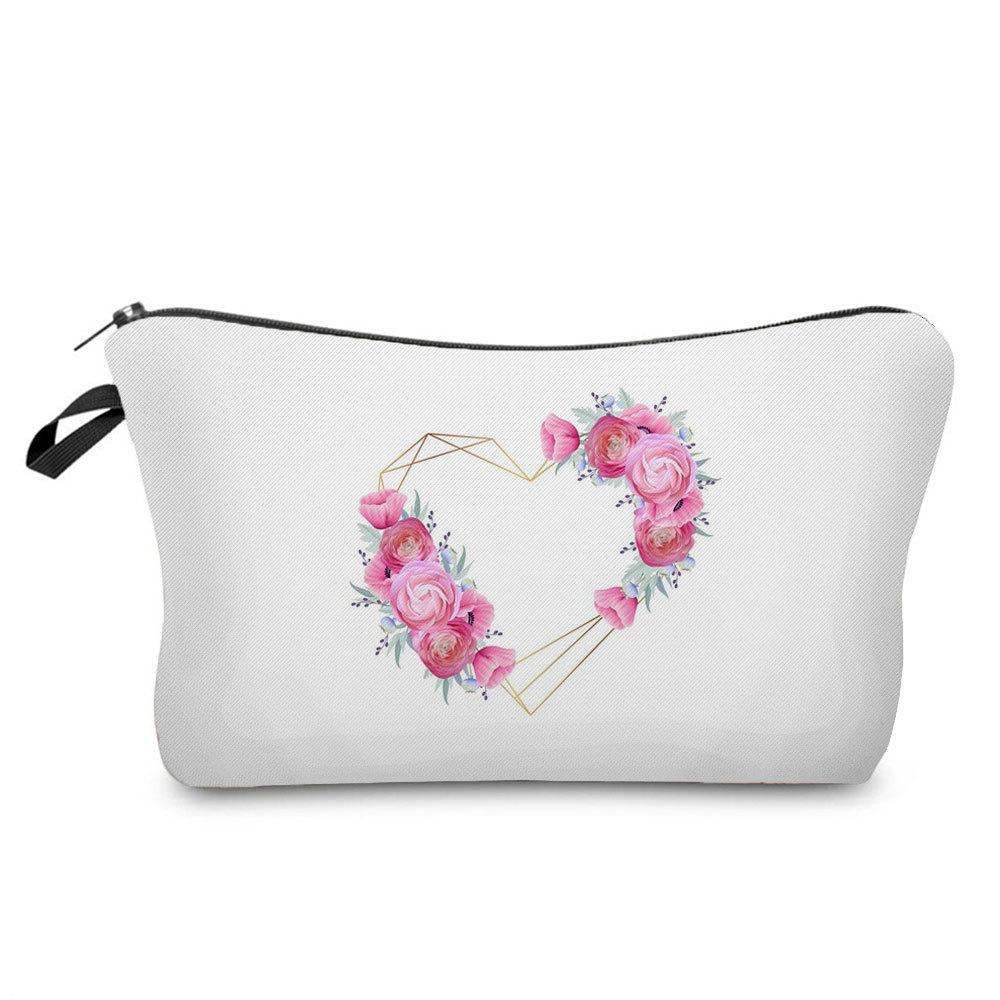 Женская косметичка с принтом Love для организации туалетных принадлежностей, дорожный органайзер для хранения 6385