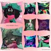 D-Deltarunes R-Ralsei Игра Аниме Наволочка Противопылевой клещ Наволочка Невидимая молния шелковистый короткий плюш Чехол на подушку для дивана