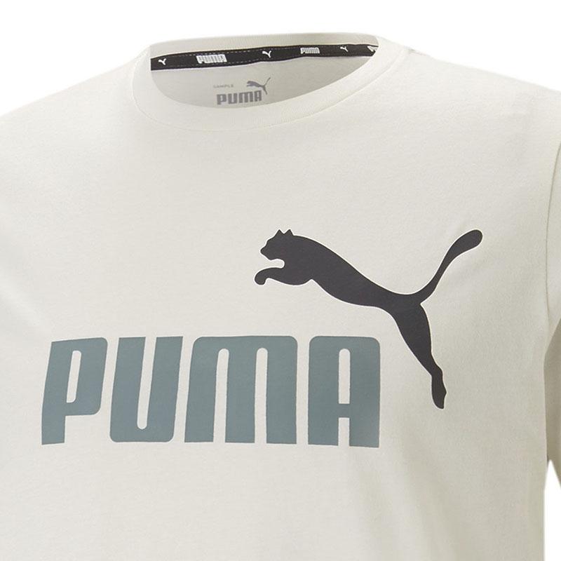 Puma Американский ретро-буквенный логотип с принтом, круглый вырез, свитер, спортивная футболка с коротким рукавом, мужские топы, цвет не совсем белый 847666-65