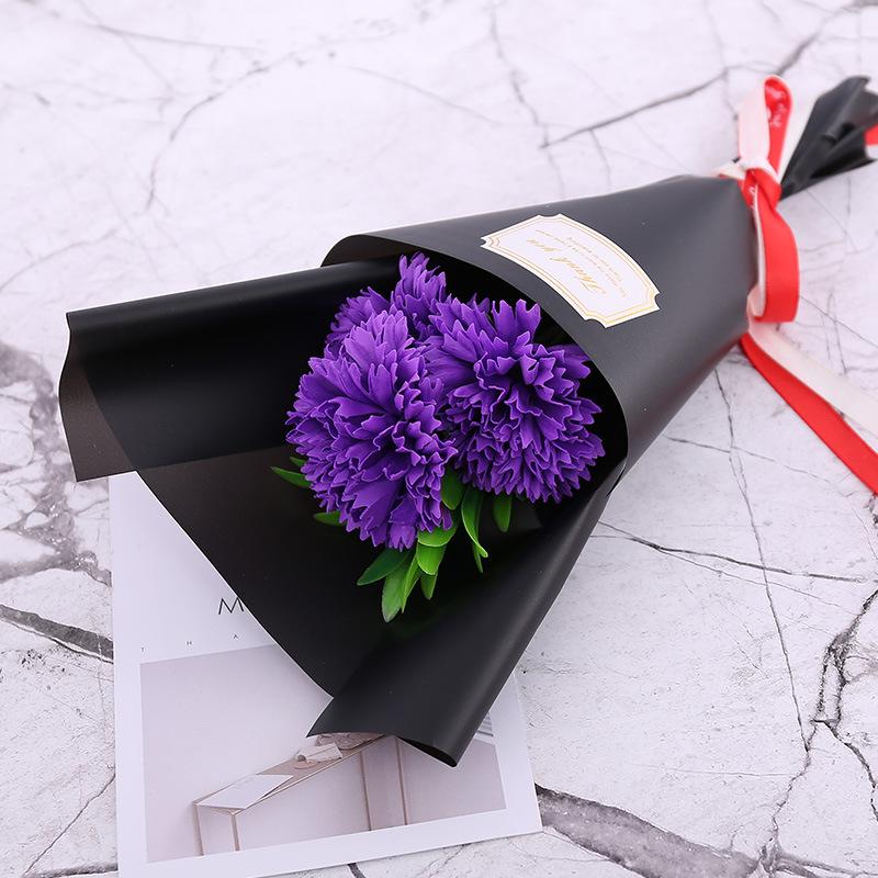 Искусственная гвоздика Мыло Букет гвоздик с куклой-медведем Подарок на день рождения Подарок на День матери Украшение для дома Свадебное украшение