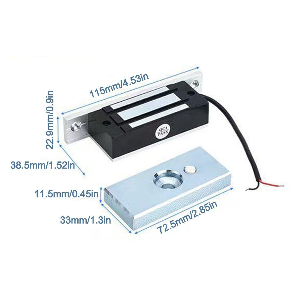 60KG/100Lbs Electric Lock 12V/24V Door Access Control Heavy Duty Electromagnetic Lock Door Access
