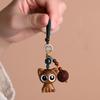 Счастливое благословение, милый кот, сандаловое дерево, брелки, деревянный автомобильный брелок, брелок, компоненты, цепочка для телефона