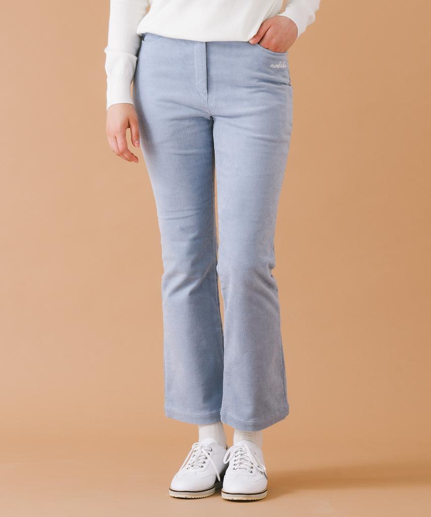 MONBIRDIE GOLF Corduroy Bootscut Corduroy Warm Brushed Bootcut Golf Pants_L.Blue