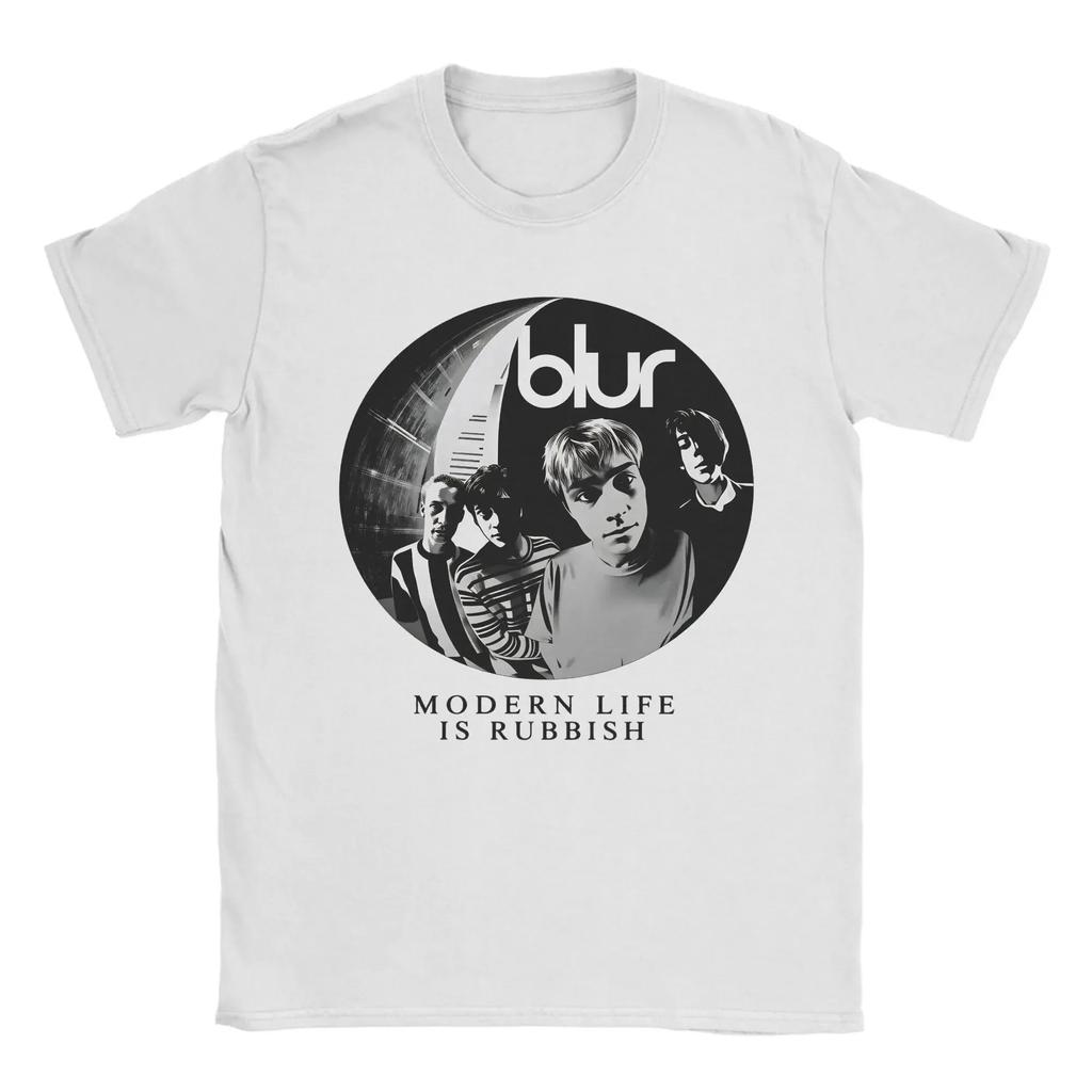Минималистичная графическая футболка Blur Vintage черная с красно-белым логотипом