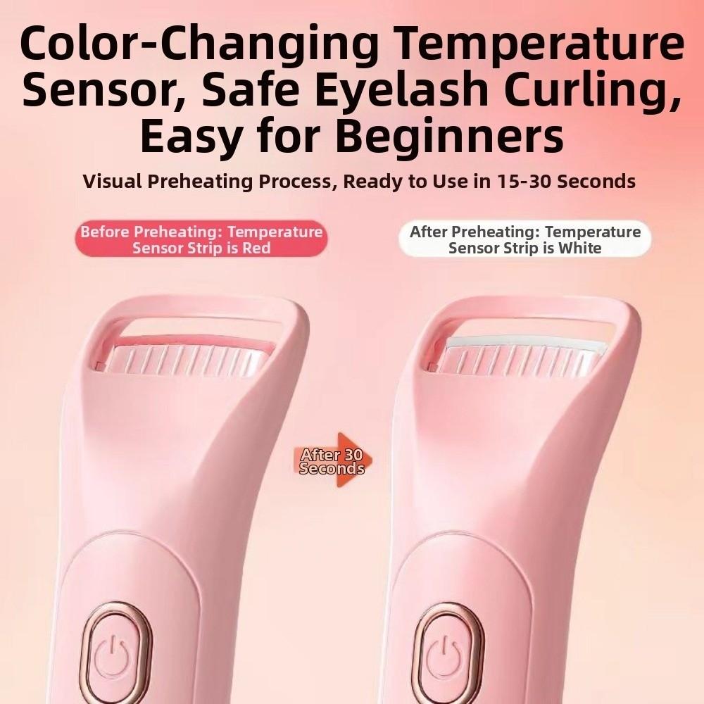 Digital Display Electric Eyelash Curler Rechargeable Temperature Control Lash Curling Wand 3 Modes Portable Design