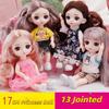 17CM Mini Movable 13Jointed Doll Girls Toy 3D Big Eyes BJD Princess Full Outfits Dresses Collection Childrens Doll Gift