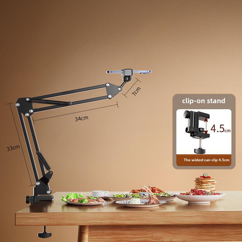 Профессиональная накладная стойка для телефона с заполняющим светом для прямых трансляций, записи на рабочем столе, видеоблогов и фотосъемки книг