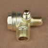 Air Compressor Check Valve 3-Way Easy Installation Copper/Zinc Alloy Male Threaded Unidirectional Check Valve Pipe Fitting for Air Compressor