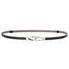 Classic Leather Dress Belt For Women With Alloy Clasp And Smooth Finish For Formal Wear