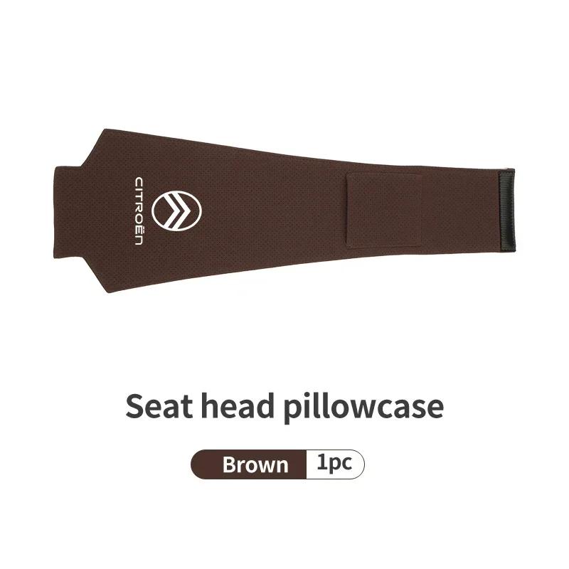 APS2   Car Seat Headrest Cover Suede Perforated Pillowcase Pad For Citroen C4 C3 C5 C1 C2 C6 C4L DS3 DS4 Berlingo Picasso Jumper