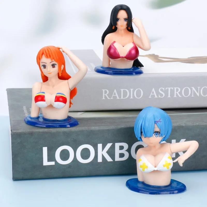 Фигурка на приборную панель One Piece, модель с качающейся грудью, украшение для автомобиля, трясущаяся девушка, кукла-болванчик, кавайная, сексуальная