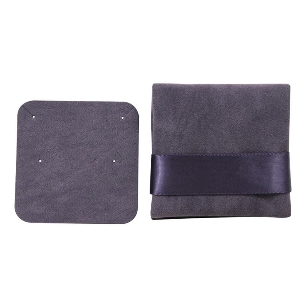 Double-sided Velvet Jewelry Bag Flip Earring Necklace Square Storage Socket Gift Packaging Bag Jewelry Packaging Display Pouches