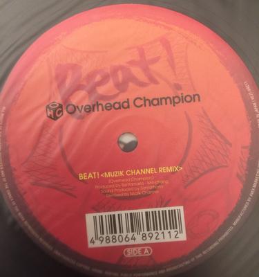 12-дюймовая пластинка OVERHEAD CHAMPION Beat VEJT89211 avex trax 2005 Япония Танцевальная Электроника Б/у