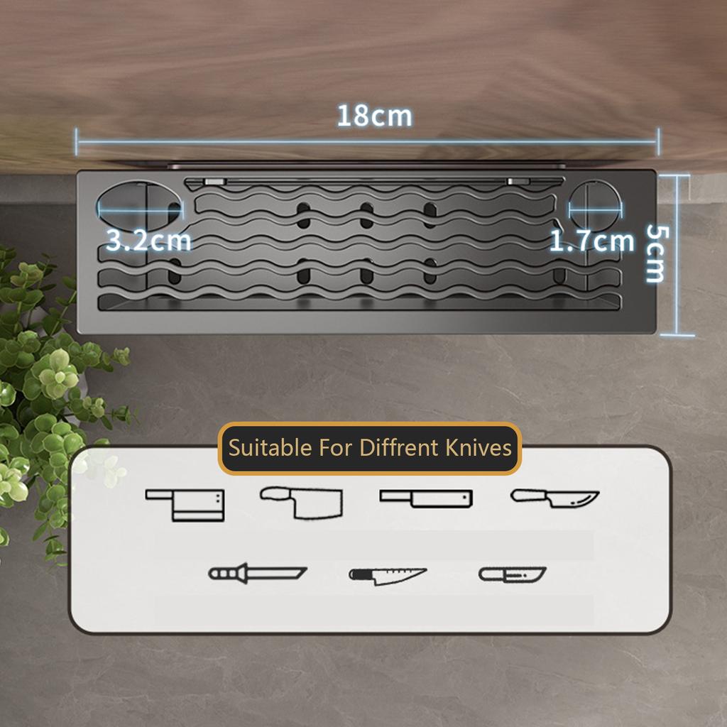 Кухонный держатель для ножей, настенный органайзер, подставка для ложек и палочек для еды, подвесные органайзеры из алюминия