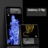 Чехол для телефона Samsung Galaxy Z Flip 3 4 5 складной мобильный чехол жесткий ПК Fundas черный защитный чехол тигровый неоновый леопард
