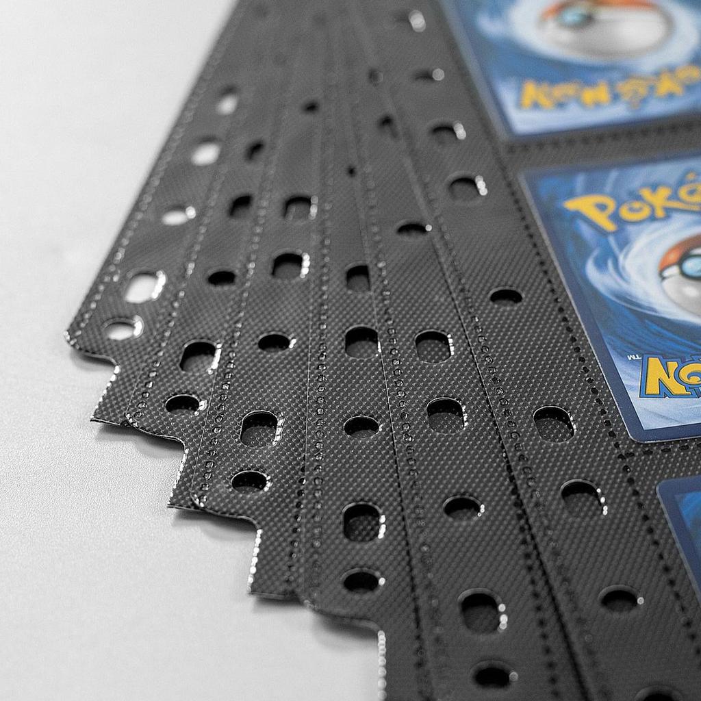 Файл для коллекционных карточек WISSUA Файл для карточек, совместимый с 2, 3, 4, 9-карманными картами и другими карманными размерами 18 карманов с обеих сторон 50 отверстий, отверстий, отверстий,