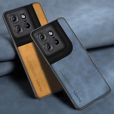 Для Motorola Edge 50 Neo чехол Роскошный PU кожаный чехол для телефона Motorola Moto S50 5G задняя крышка Силиконовый противоударный защита