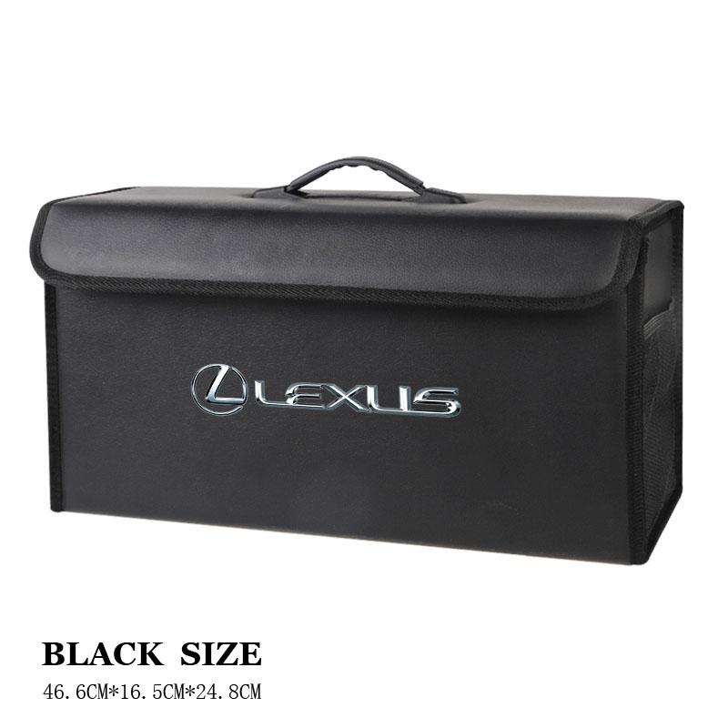 Car Trunk Leather Storage Box Foldable Auto Organizer Bag For Lexus F SPORT GS GX IS LS LX CT LC LBX NX RX 350h 450h ES UX 300e