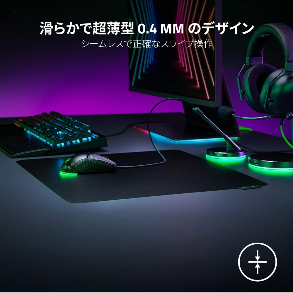 Razer Sphex V3 - большой игровой коврик для мыши, жесткий, ультратонкий, толщиной 0,4 мм, изготовлен из прочной поликарбонатной клейкой основы с сильной удерживающей силой [Гарантия