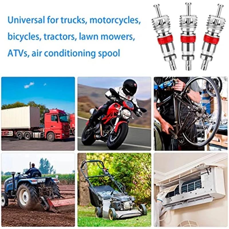 Набор из трех ключей для сердечников вентилей автомобильных шин, четыре в одном инструмента для ремонта, установки и разборки вентилей, ключ для электромобиля