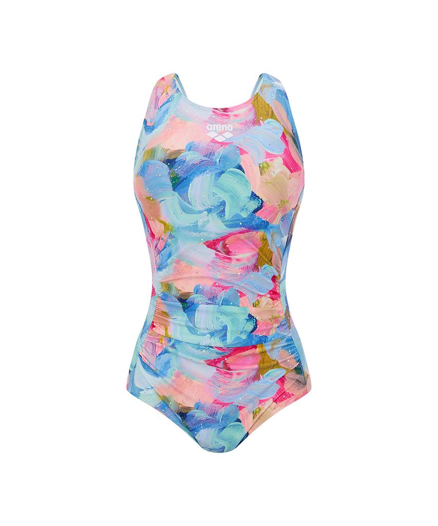 Однотонное платье-комбинезон Alena Spring Fiore с U-образным вырезом на спине A6Sl1Ls01Blu