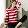 Spring Autumn Long Sleeve Top Women Wearable Stripe Tee Comfortable Base Layer Versatile Womenswear