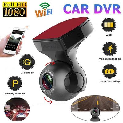 Автомобильный WIFI регистратор вождения 1080P с одним объективом, видеорегистраторы ночного видения, поддержка G-сенсора, циклическое видео, мобильный мониторинг, мониторинг парковки