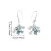 Synthetic Rhinestone Ginkgo Ear Pendant Double-layer Sweet Earrings Jewelry Ginkgo Earrings  Party