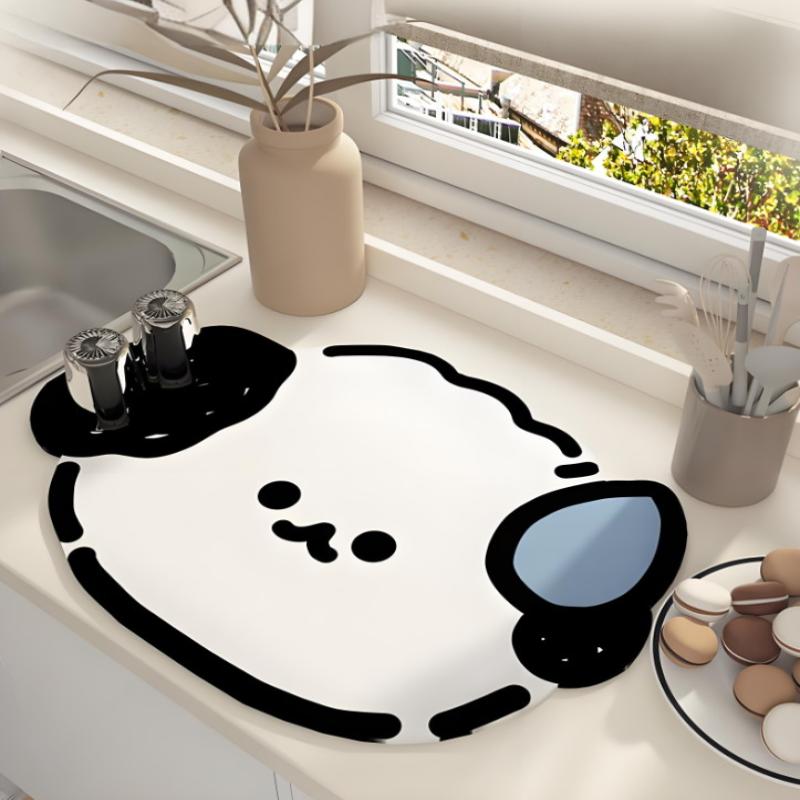Absorbent Dish Mat Soft Quick-Drying Slip-Resistant For Kitchen Countertops Perfect Drying Dishes Cups Espresso Machines