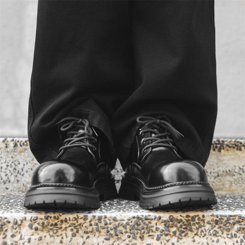 New Martin Boots Men's Lightweight and Versatile Thick-soled Heightening British Style Autumn and Winter Velvet Boots Shoes 70069-J