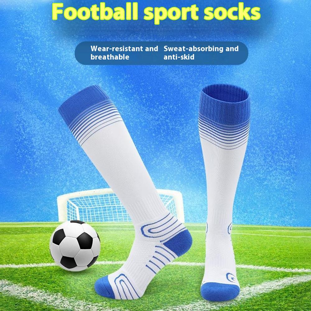 PORFIN 1 Pair M Size 34 - 38 Professional Football Socks Breathable High Tube Thickened Training Socks