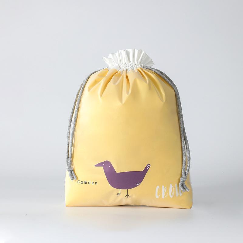 Double Cartoon Travel Shoes Storage Bag Dustproof Moisture-proof Mildew Large Capacity Drawstring Pocket Clothes Sorting Bag