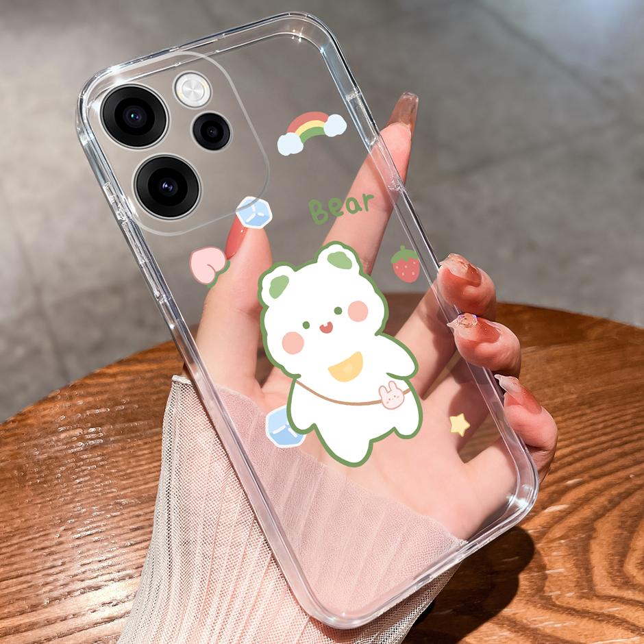 Чехлы Для OPPO Reno15 15F 15Pro Милая Девочка Сердце Любви Легкий Простота Мягкий Прозрачный Корпус Для Reno 15F 15 Pro Capa