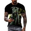 Europe and America Fashion Cool Skull Pattern Men T-shirt Summer Casual Terror Graphic T Shirts 3D Printed Personality Tees Tops