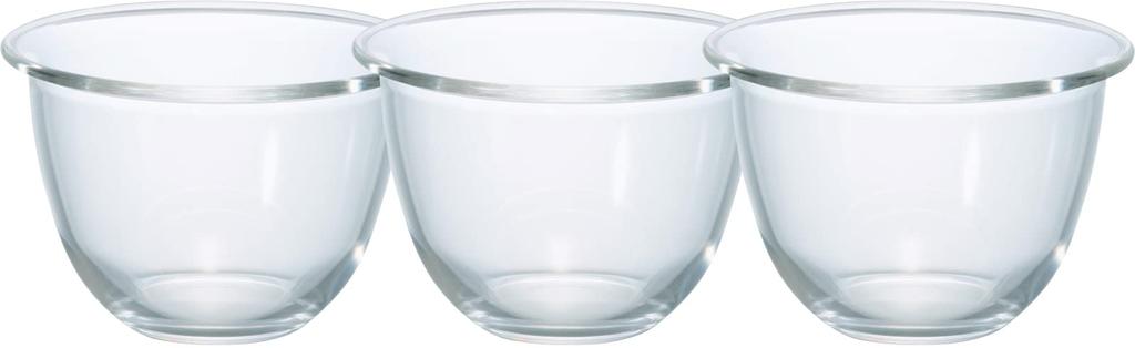 Hario Made In Japan Glass BUONO Kitchen Set of Clear (Hario) Heat-Resistant Bowls, 900ml, MXP-90-BK, 3,