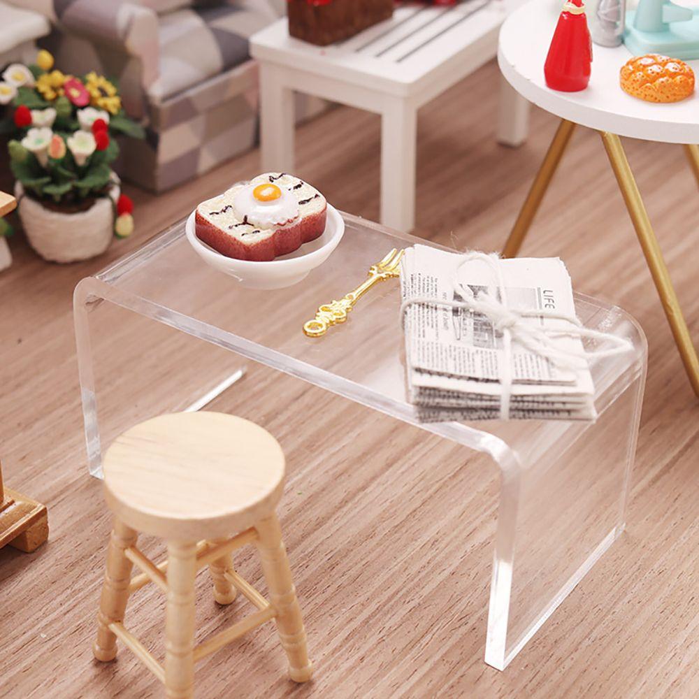 Scale Scenery Model Flower Rack Miniature Teatable Dollhouse Furniture Wood Stool Dolls Accessories