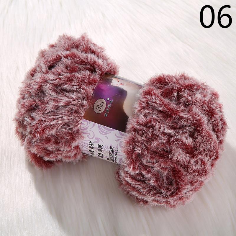 50 г/рулон пряжи из искусственного меха, мохера, шерсти, кашемировой пряжи, зимняя пряжа для самостоятельного ручного вязания крючком, свитер, нитки, детская одежда, шарф, шапка, пряжа