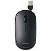 ELECOM Slint Wired Mouse, Quiet, Slim Mobile, 3 Buttons, Cable Retractable, Black, M-TM10UBBK, Size M