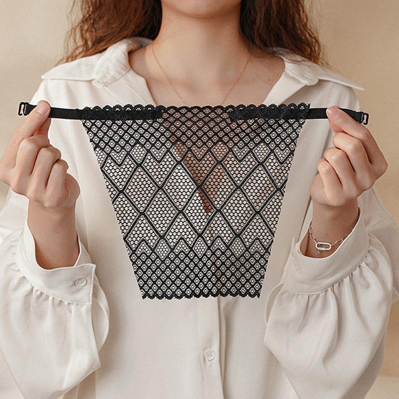 Кружевная накидка с декольте, женская камзол на резинке, легкий бюстгальтер на клипсе, вставка, защитное покрытие для груди, топ-труба