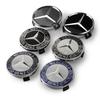 Автомобильная наклейка Горячая Для Benz AMG 4 шт. 75 мм ABS Черный Центральные колпачки колес автомобиля Колпаки дисков Для Mercedes Benz A B C E S CLA CLK ML GLK