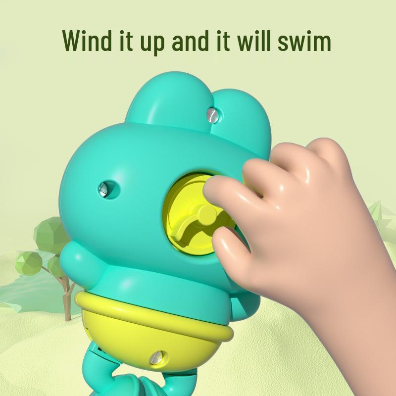 Заводные игрушки для ванной: Желтая утка и черепаха рыба-клоун для детей
