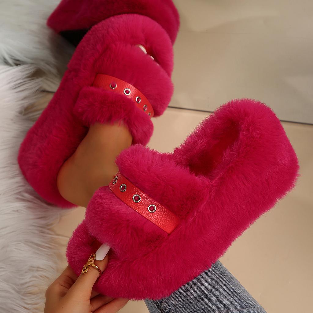 Autumn Winter Women Slip On Slippers New Casual Anti-slip Home Slippers Women Comfortable Platform Designer Shoes Slides Women