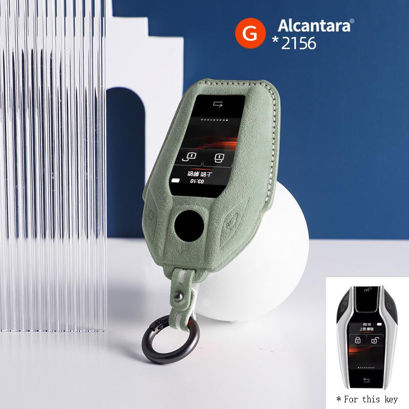 Алькантара для BMW 1 3 5 7 серии X1 X3 X5 X6 X7 F30 G20 F34 f31 G30 G01 F15 G05 I3 Чехол для ключа автомобиля Пульт Замшевый чехол-брелок