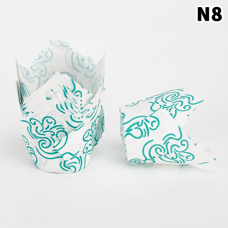 50 шт./наборы Тюльпан Маффин Кекс Бумажные стаканчики Маслостойкие Вкладыши для кексов Выпечка Торт Коробка для торта Украшение торта Сделай сам Инструменты Обертки для маффинов