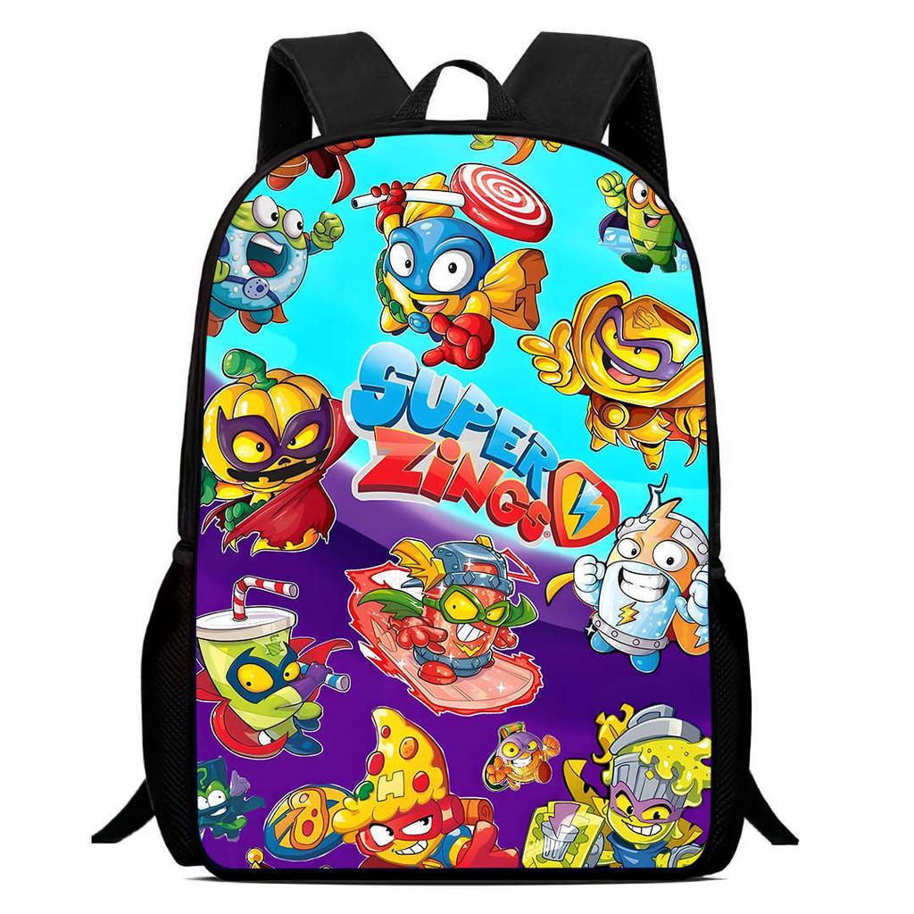 Школьная сумка Super Zings с принтом, Мультяшный рюкзак для начальной школы, 12 класс