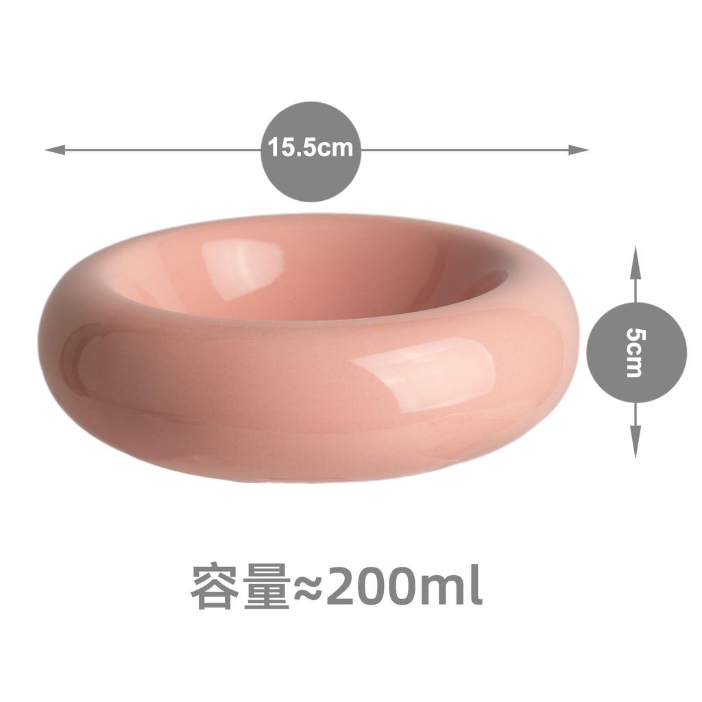 Ceramic Cat Bowl Pet Bowl Cat Bowl Donut Eater Dudu Cat Bowl Cat Food Bowl Anti-tipping Water Bowl Snack Bowl