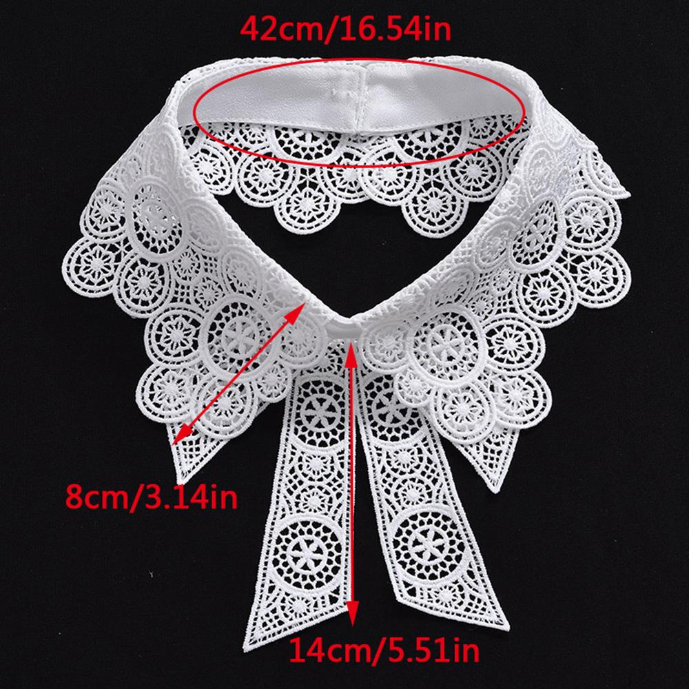Полурубашка Лацкан Шаль Съемный Вырез Вышитый Декор DIY Ложный Воротник Кружево Цветочный Фейковый Воротник Стильный Женский Воротник