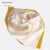 Suzhou Silk Scarf Shawl Elegant Wrap Gift for Elders, Mothers, Birthday Present for Women, High-End Gold