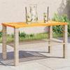 VidaXL Garden Table, Dining Table, Meal Table, Outdoor Patio Backyard Furniture, Beige Resin 366272