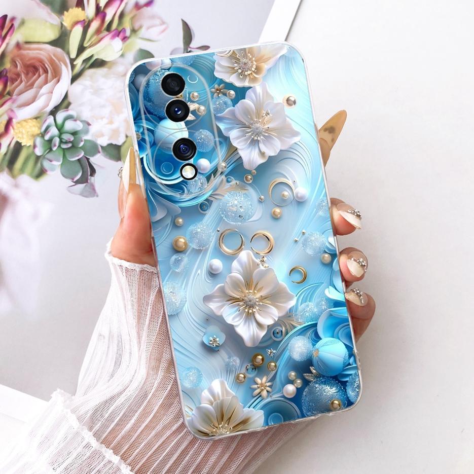 For Honor 70 Pro Plus Case HPB-AN00 New Flowers Butterfly Painted Cover Soft Slim Phone Case For Honor 70 Pro Honor70 Pro+ Shell